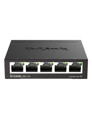 D-Link DGS-105 Non gestito L2 Gigabit Ethernet (10/100/1000) Nero