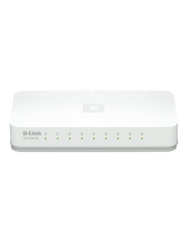 D-Link GO-SW-8E/E switch di rete Non gestito Fast Ethernet (10/100) Bianco