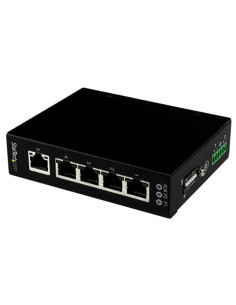 StarTech.com Switch di rete Commutatore Industriale Gigabit Ethernet a 5 porte non gestito - Guide DIN / Montabile a parete