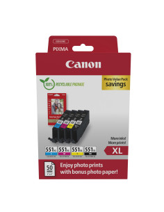 Canon 6443B008 cartuccia d'inchiostro 4 pz Originale Resa elevata (XL) Nero, Ciano, Magenta, Giallo