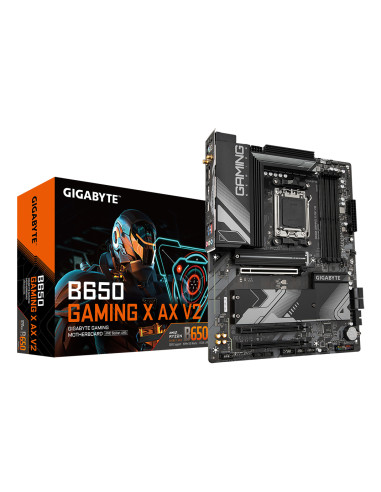 GIGABYTE B650 GAMING X AX V2 Scheda madre - AMD Ryzen serie 9000, VRM a 8+2+2 fasi, fino a 8000 MHz DDR5 (OC), 1xPCIe 5.0 + 2xPC