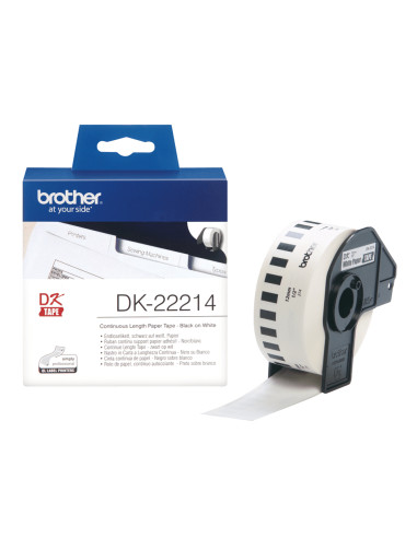 Brother DK-22214 nastro per etichettatrice Nero su bianco