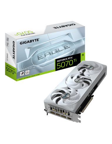 GIGABYTE GeForce RTX 5070 Ti EAGLE OC ICE SFF 16G Scheda Grafica - 16GB GDDR7, 256 bit, PCI-E 5.0, 2542 MHz Core Clock, 3 x DP 2