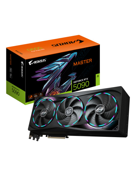 GIGABYTE AORUS GeForce RTX 5090 MASTER 32G Scheda Grafica - 32 GB GDDR7, 512 bit, PCI-E 5.0, 2655MHz Frequenza Base, 3 x DP 2.1a