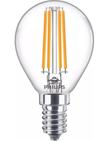 Philips Lampadina candela trasparente a filamento 60 W P45 E14