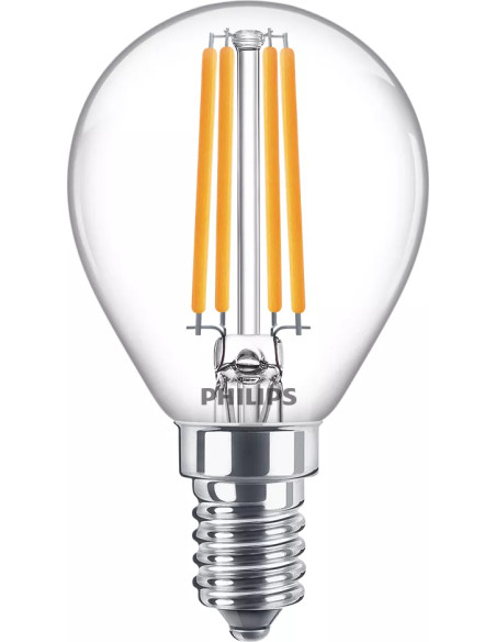 Philips Lampadina candela trasparente a filamento 60 W P45 E14