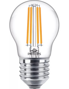 Philips Lampadina candela trasparente a filamento 60 W P45 E27