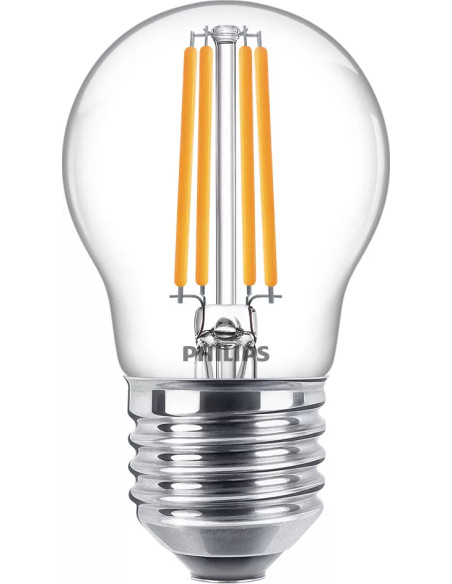 Philips Lampadina candela trasparente a filamento 60 W P45 E27