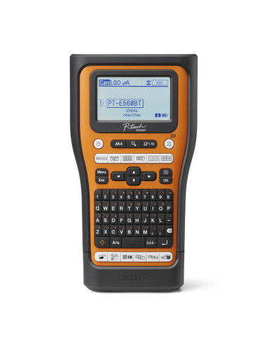 Brother PTE560BTVPQL1 stampante per etichette (CD) Trasferimento termico 180 x 180 DPI 20 mm/s Con cavo e senza cavo HSE/TZe Blu