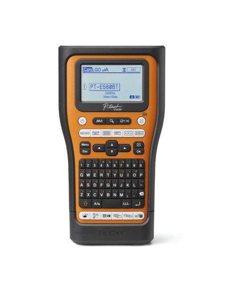 Brother PTE560BTVPQL1 stampante per etichette (CD) Trasferimento termico 180 x 180 DPI 20 mm/s Con cavo e senza cavo HSE/TZe Blu