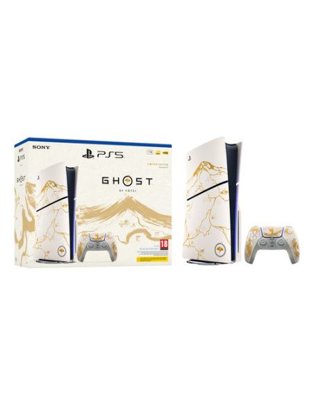 Sony PlayStation 5 - Ghost of Yotei Gold Limited Edition 1 TB Wi-Fi Nero, Bianco