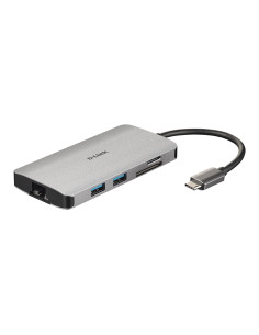 D-Link DUB-M810 replicatore di porte e docking station per laptop Cablato USB 3.2 Gen 1 (3.1 Gen 1) Type-C Alluminio