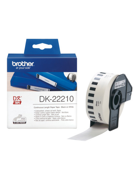 Brother DK-22210 nastro per etichettatrice Nero su bianco