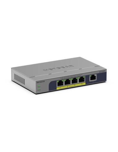 NETGEAR GS105PP Non gestito Gigabit Ethernet (10/100/1000) Supporto Power over Ethernet (PoE) Montaggio da desktop/parete Grigio