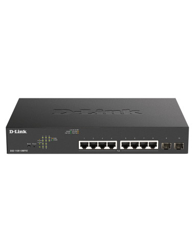 D-Link DGS-1100-10MPV2 Gestito L2 Gigabit Ethernet (10/100/1000) Supporto Power over Ethernet (PoE) 1U Nero
