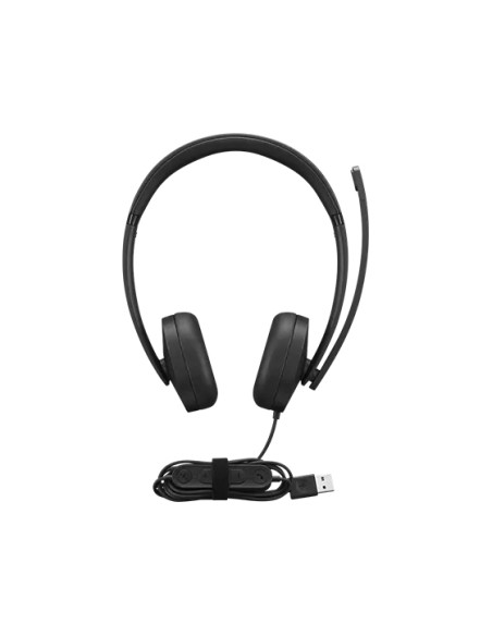 Lenovo 4XD1P83425 cuffia e auricolare Cablato A Padiglione Musica e Chiamate USB tipo A Nero