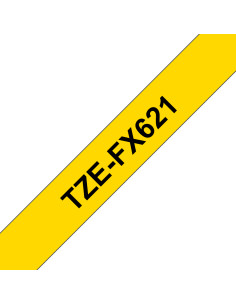 Brother TZE-FX621 nastro per etichettatrice Nero su giallo