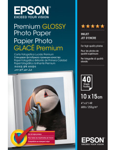 Epson Premium Glossy Photo Paper - 10x15cm - 40 Fogli