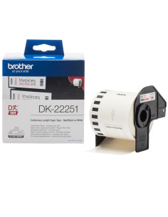 Brother DK-22251 nastro per etichettatrice Nero e rosso su bianco