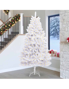 Albero di Natale artificiale Bianco 270 cm PVC e Metallo
