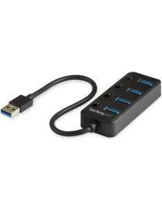 StarTech.com Hub USB 3.0 a 4 porte - 4x USB-A con Swith On/Off Individuale