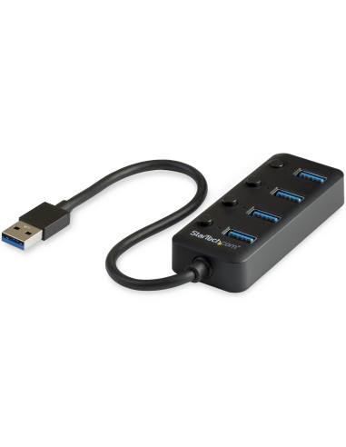 StarTech.com Hub USB 3.0 a 4 porte - 4x USB-A con Swith On/Off Individuale