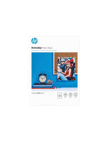 HP Confezione da 25 fogli carta fotografica lucida Everyday A4/210 x 297 mm
