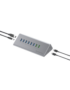 Conceptronic HUBBIES18G hub di interfaccia USB 3.2 Gen 1 (3.1 Gen 1) Type-B 5000 Mbit/s Grigio