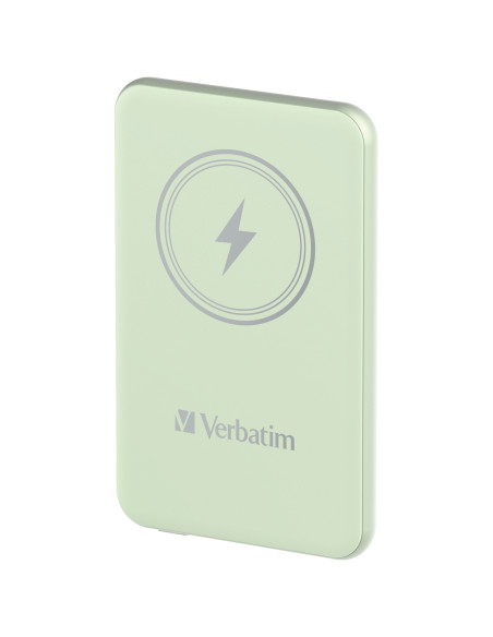 Verbatim Charge 'n' Go Polimeri di litio (LiPo) 5000 mAh Carica wireless Verde