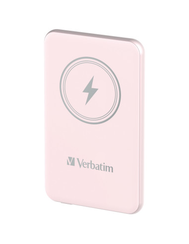 Verbatim Charge 'n' Go Polimeri di litio (LiPo) 5000 mAh Carica wireless Rosa