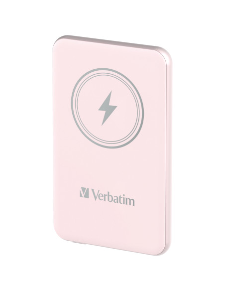 Verbatim Charge 'n' Go Polimeri di litio (LiPo) 5000 mAh Carica wireless Rosa