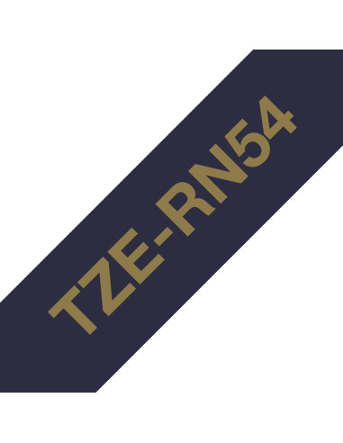 Brother TZE-RN54 nastro per etichettatrice Oro su blu navy