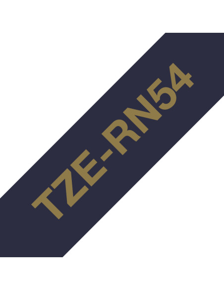 Brother TZE-RN54 nastro per etichettatrice Oro su blu navy