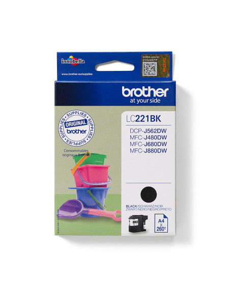 Brother LC221BK cartuccia d'inchiostro 1 pz Originale Nero