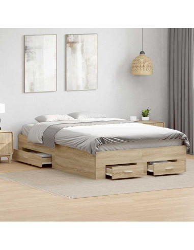 Struttura del letto Marrone 120 x 190 cm Legno multistrato