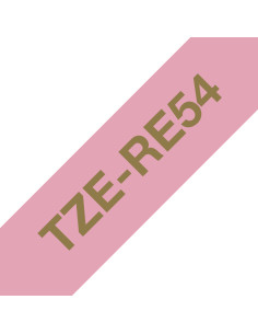 Brother TZE-RE54 nastro per etichettatrice Oro su rosa
