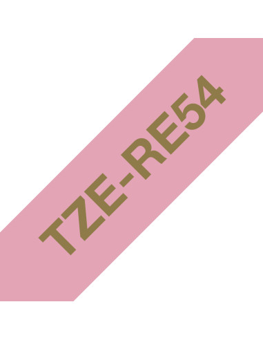 Brother TZE-RE54 nastro per etichettatrice Oro su rosa
