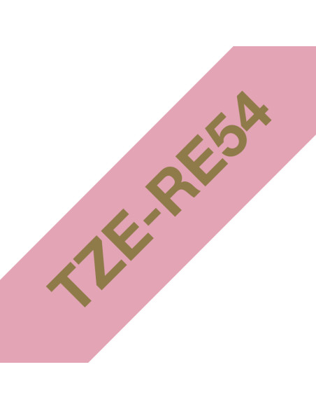 Brother TZE-RE54 nastro per etichettatrice Oro su rosa