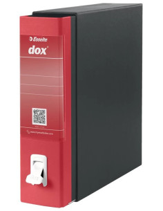 Esselte Dox 1 raccoglitore ad anelli A4 Nero, Rosso