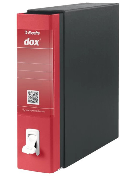 Esselte Dox 1 raccoglitore ad anelli A4 Nero, Rosso