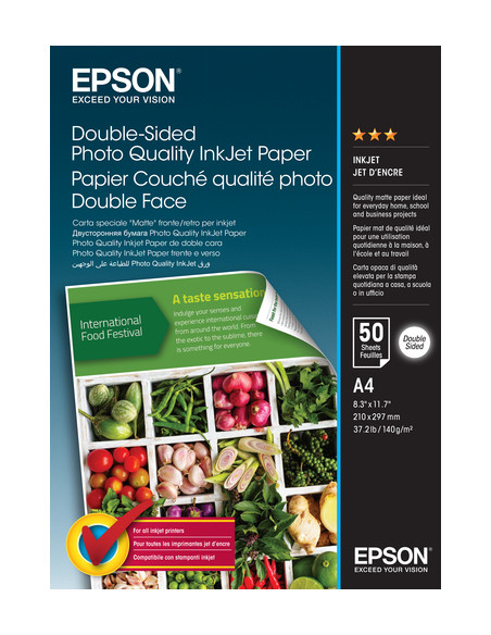 Epson Double-Sided Photo Quality Inkjet Paper - A4 - 50 Sheets