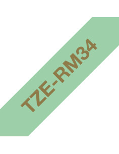 Brother TZE-RM34 nastro per etichettatrice Oro su colore menta