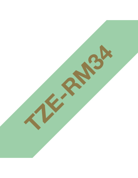 Brother TZE-RM34 nastro per etichettatrice Oro su colore menta