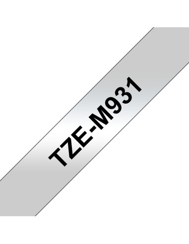 Brother TZE-M931 nastro per etichettatrice Nero su argento