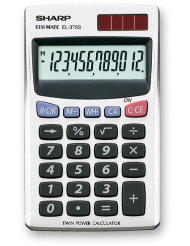 Sharp EL-379SB calcolatrice Tasca Calcolatrice di base Bianco
