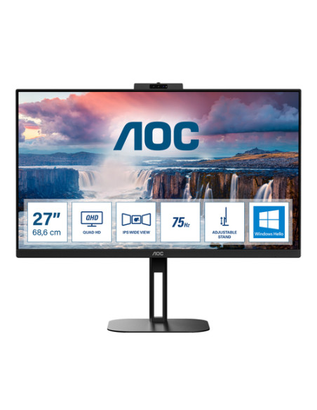AOC V5 Q27V5CW/BK Monitor PC 68,6 cm (27") 2560 x 1440 Pixel Quad HD LED Nero