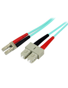 StarTech.com Cavo patch duplex LSZH fibra multimod. 50/125 2 m 10 Gb Aqua LC-SC