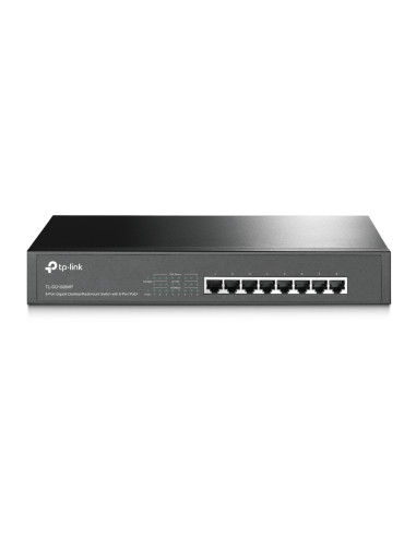 TP-Link TL-SG1008MP Non gestito Gigabit Ethernet (10/100/1000) Supporto Power over Ethernet (PoE) 1U Nero