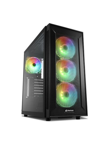 SHARKOON CASE ATX TG6M RGB 2XUSB 2.0, 2XUSB 3.0, VETRO TEMPERATO, 4X 120 ARGB, ARGB CONTROLLER