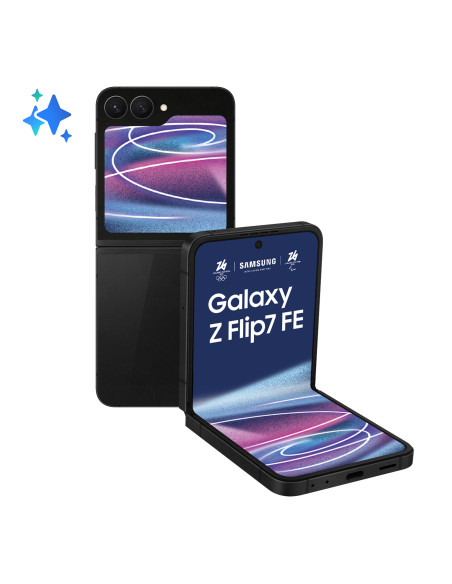 Samsung Galaxy Z Flip7 FE Smartphone AI, RAM 8GB, 128GB, Display 3,4" Super AMOLED/6,7" Dynamic AMOLED 2X, Fotocamera 50MP, Blac
